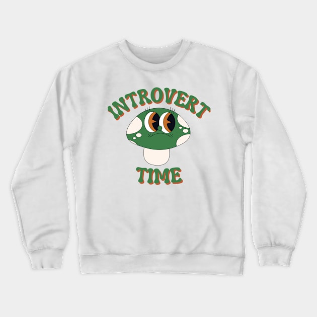 Introvert Time Crewneck Sweatshirt by pokymike